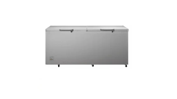 Congélateur horizontal Hisense 660L gris avec roues intégrées