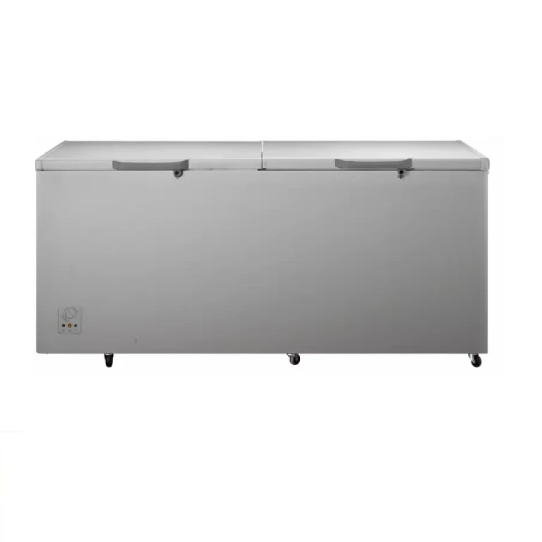 Congélateur horizontal Hisense 660L gris avec roues intégrées