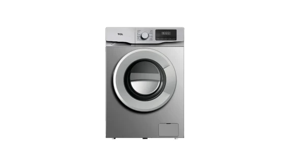 Machine à laver TCL 8KG Inverter P608FLG gris, avec un design élégant et moderne
