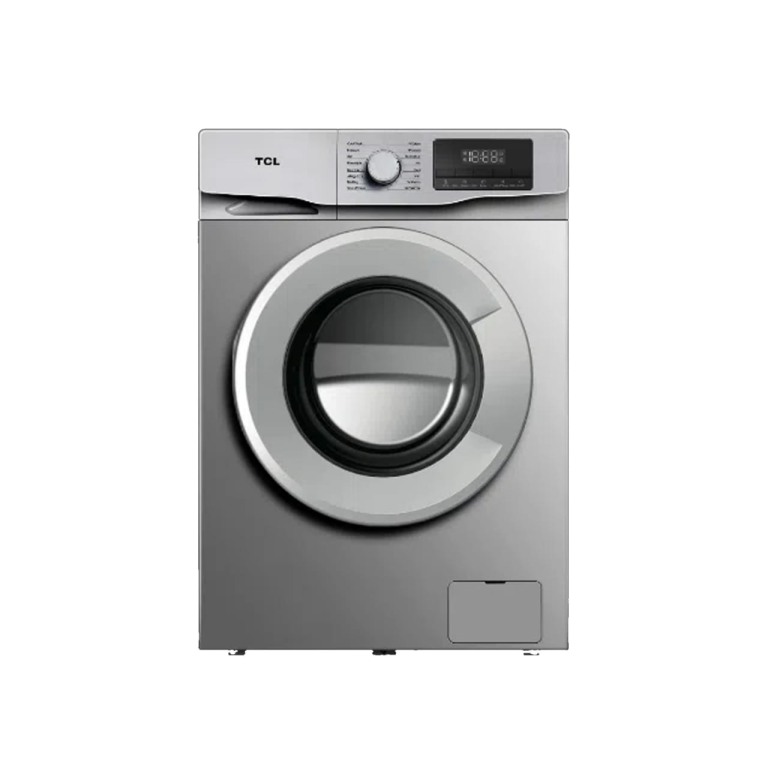 Machine à laver TCL 8KG Inverter P608FLG gris, avec un design élégant et moderne