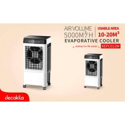 Ventilateur à Eau DECAKILA 30L KEFC012W – Refroidisseur d’Air 130W 5000m³/h pour Pièces 10-20m²