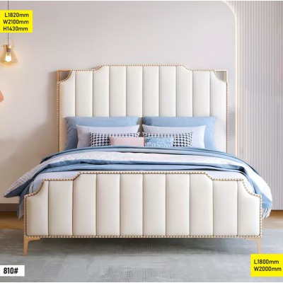 Lit 1.80M 180x200 cm Réf 810# – King Size avec Tête de Lit 1400mm Design Luxe