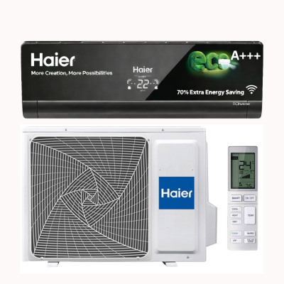 Climatiseur Split Haier Noir Miroir inverter 13000 BTU HSU-13QFI14CI – Climatisation Inverter Design Moderne