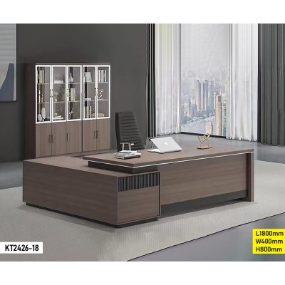 Table Bureau KT2426-18 Marron – Bureau Moderne 180 cm pour Bureau et Maison