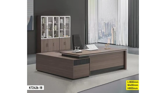 Table Bureau KT2426-18 Marron – Bureau Moderne 180 cm pour Bureau et Maison