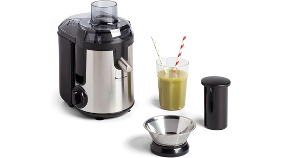 Centrifugeuse Moulinex Frutelia+ JU420D10 de 400W avec un design compact et élégant