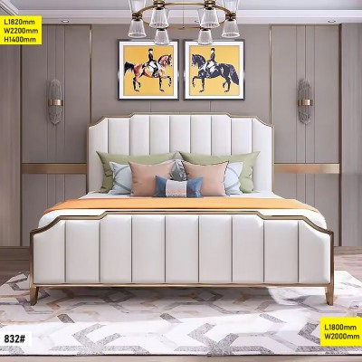 Lit 1.80M King Size 180×200 – Lit Double Design Moderne avec Tête de Lit Élégante – Modèle 832#