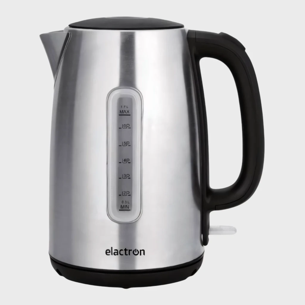 Bouilloire électrique Elactron 1.7L noir et inox avec indicateur