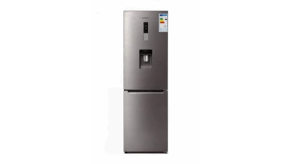 Réfrigérateur ASTECH 322L No Frost avec 3 tiroirs congélateur et fontaine à eau intégrée, gris