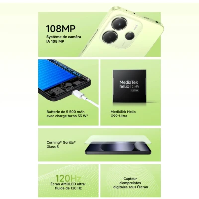 Redmi Note 14 128Go 8Go RAM – Smartphone Grand Écran 6.67” – Image 5