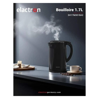 Bouilloire Elactron Noir Mat 1.7L SH-17M301BA2 – Électrique avec Indicateur et Arrêt Auto – Image 3