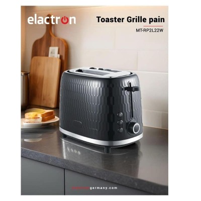 Grille-Pain Elactron MT-RP2L22W – 2 Fentes, Toasts Croustillants et Rapides