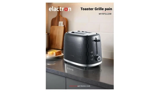 Grille-Pain Elactron MT-RP2L22W – 2 Fentes, Toasts Croustillants et Rapides