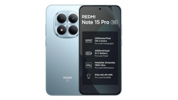 Image du Xiaomi Redmi Note 15 Pro, un smartphone noir avec un écran AMOLED de 6,83'' et un appareil photo de 200 Mpx