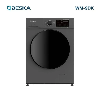Machine à laver DESKA 9Kg WM09DK en gris, avec un design moderne et élégant, idéale pour les familles sénégalaises