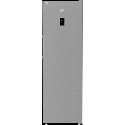Réfrigérateur BEKO 450L RLNE451XB de couleur grise avec une porte et un système NoFrost