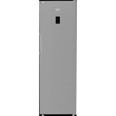 Réfrigérateur BEKO 450L RLNE451XB de couleur grise avec une porte et un système NoFrost