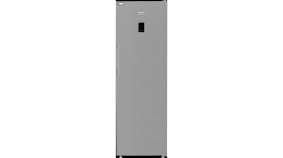 Réfrigérateur BEKO 450L RLNE451XB de couleur grise avec une porte et un système NoFrost