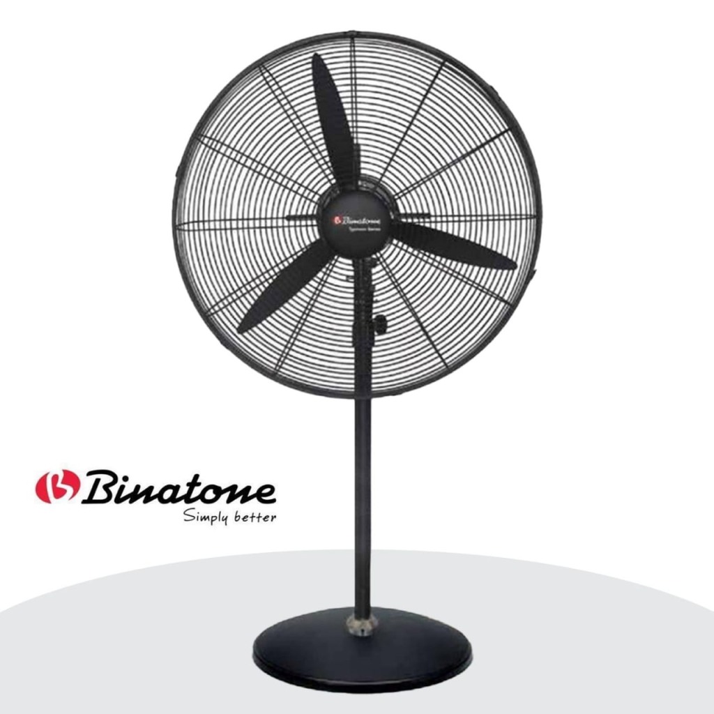 Ventilateur industriel Binatone 30 pouces sur pied avec moteur cuivre et structure en fer