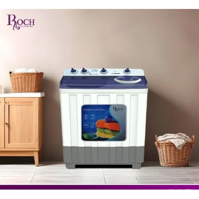 Machine à laver ROCH 14KG semi-automatique avec une grande capacité de lavage et des fonctionnalités pratiques