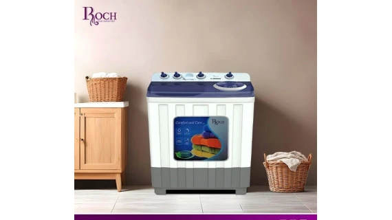 Machine à laver ROCH 14KG semi-automatique avec une grande capacité de lavage et des fonctionnalités pratiques