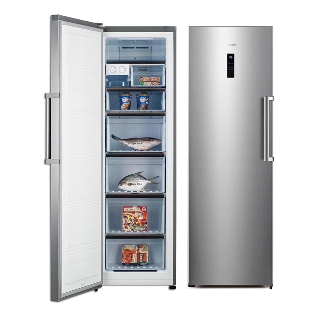 Congélateur Hisense 274L No Frost gris avec 7 tiroirs