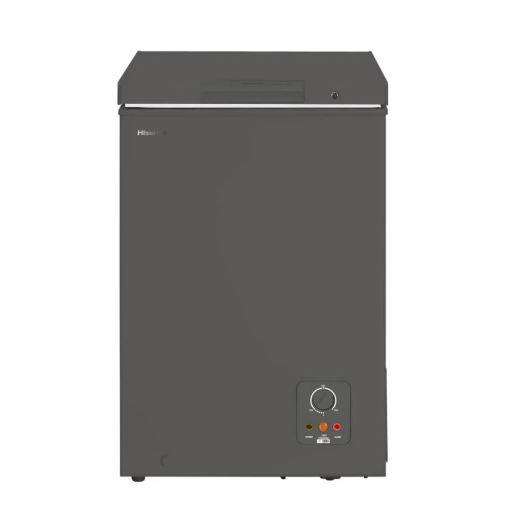Congélateur Hisense 96L FC12DD, compact et horizontal, avec une capacité de stockage de 96L