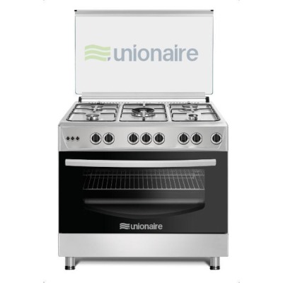 Cuisinière Unionaire 5 Feux 90x60 Inox – Full Option avec Tournebroche et Minuterie