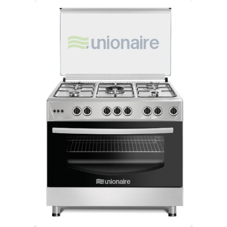 Cuisinière Unionaire 5 Feux 90x60 Inox – Full Option avec Tournebroche et Minuterie