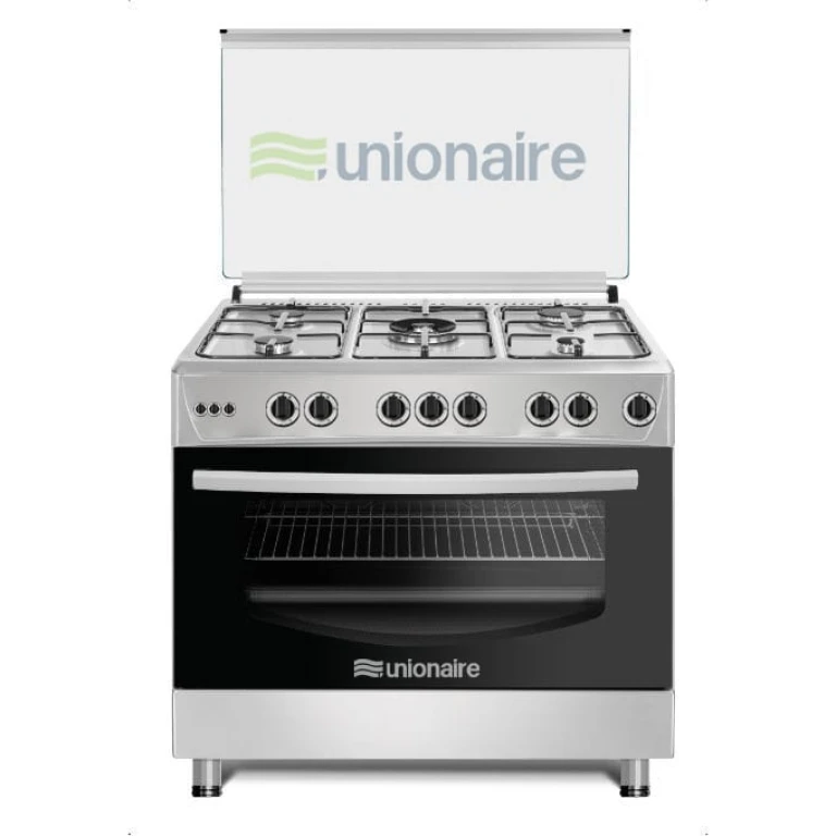 Cuisinière Unionaire 5 Feux 90x60 Inox – Full Option avec Tournebroche et Minuterie