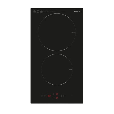 Plaque encastrable électrique Kumtel 2 Feux HV302 en verre vitrocéramique avec commandes tactiles électroniques