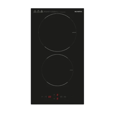 Plaque encastrable électrique Kumtel 2 Feux HV302 en verre vitrocéramique avec commandes tactiles électroniques