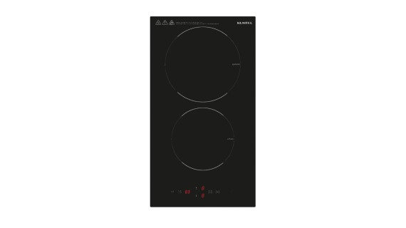 Plaque encastrable électrique Kumtel 2 Feux HV302 en verre vitrocéramique avec commandes tactiles électroniques
