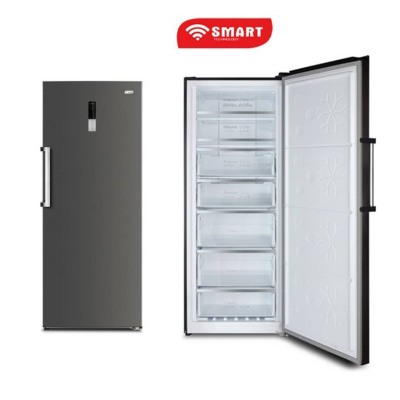 Congélateur vertical Smart Technology 380L No Frost 7 tiroirs gris