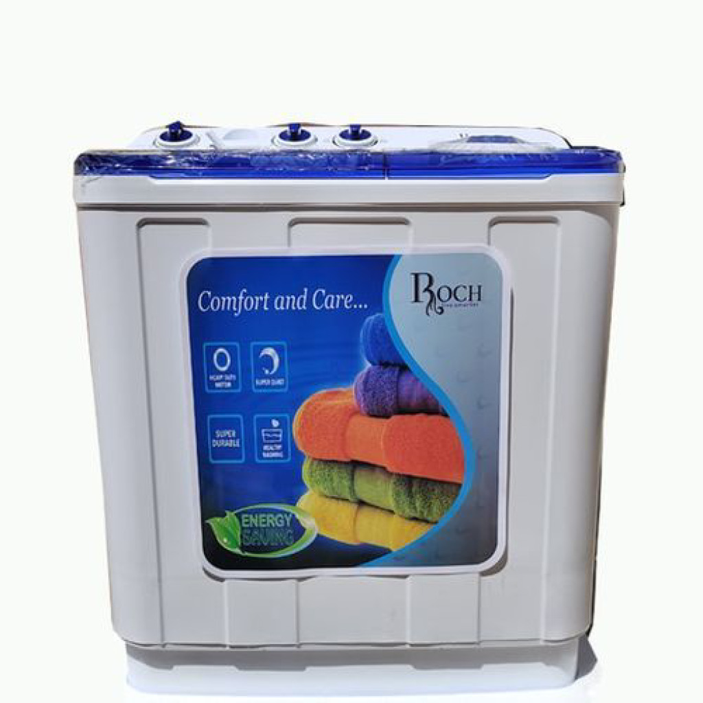 Machine à laver ROCH 11Kg semi-automatique avec double cuve et base antirouille