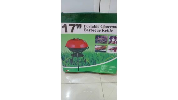 Barbecue charbon portable 17 pouces kettle avec grille chromée