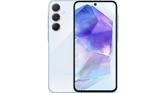 Image du Samsung Galaxy A57 128Go 8Go RAM noir avec écran allumé