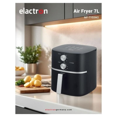 Friteuse à air Elactron 5L avec un bol de frites croustillantes