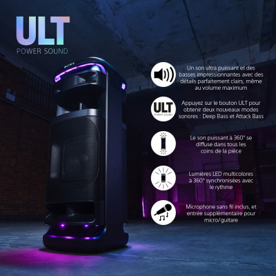 Sony SRS-ULT1000 ULT Tower 10 - Enceinte de Fete 1000W