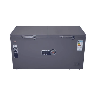 ASTECH CH600GM 600L vue angle - congélateur horizontal gris