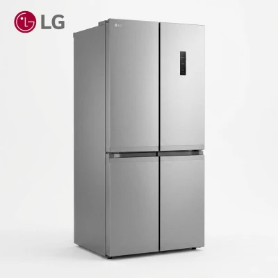 LG GCFB41FPLAM vue côté design gris platine