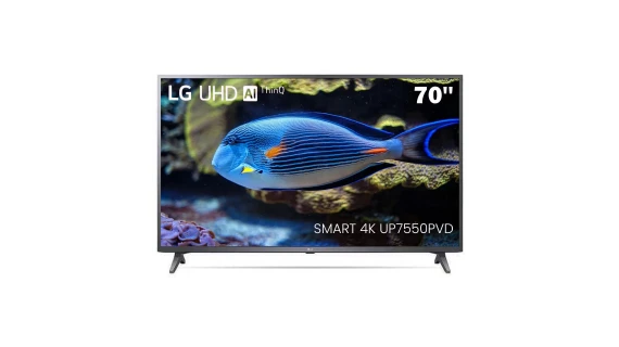 Téléviseur LG 70 Pouces Smart 4K UP7550PVD – HDR, webOS, AI ThinQ, Magic Remote