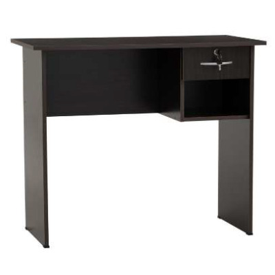 Bureau ECO 3' Office Table Light Cappuccino, couleur cappuccino, avec tiroir verrouillable et design compact