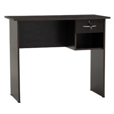 Bureau ECO 3' Office Table Light Cappuccino, couleur cappuccino, avec tiroir verrouillable et design compact