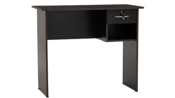 Bureau ECO 3' Office Table Light Cappuccino, couleur cappuccino, avec tiroir verrouillable et design compact