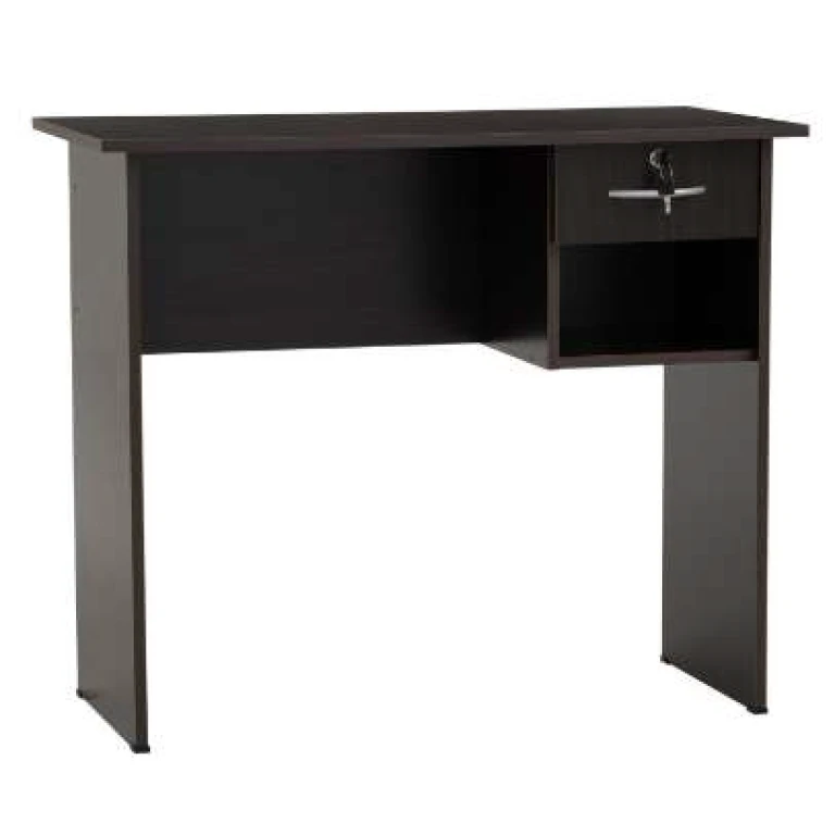 Bureau ECO 3' Office Table Light Cappuccino, couleur cappuccino, avec tiroir verrouillable et design compact