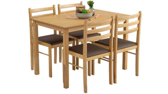 Ensemble Salle à Manger Wald – Table + 4 Chaises Chêne Clair