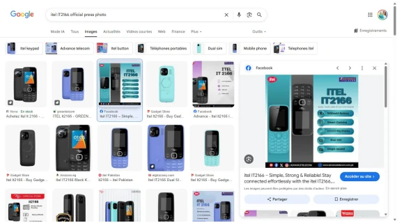 Photo de l'Itel IT5627, téléphone 3G double SIM avec écran 2,8 pouces et caméra 2MP