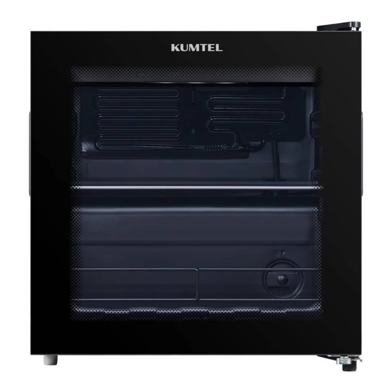 Congélateur vitrine KUMTEL HMB-60 noir de 44 litres avec porte vitrée panoramique