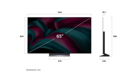 Téléviseur LG smart OLED65C56LA – TV OLED evo 65" 4K 144Hz AI – Image 3